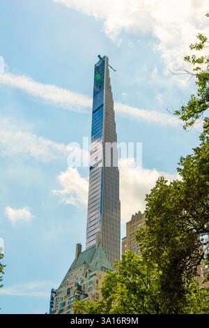 USA, New York State, New York City, 111 West 57th Street, Steinway Tower, luxuriöser Wohnturm Stockfoto