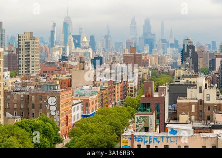 Vereinigte Staaten, New York State, New York City, allgemeine Ansicht von Lower Manhattan Stockfoto