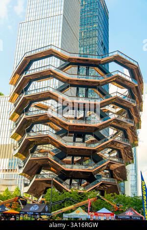 Usa, New York State, New York City, Manhattan, Midtown, Hudson Yards, Schiff Stockfoto