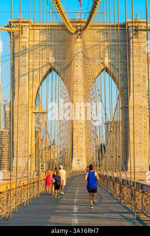 Usa, New York State, New York City, Brooklyn Bridge Stockfoto