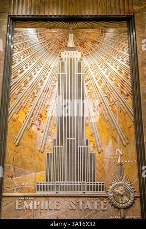 USA, New York State, New York City, Manhattan, Eingang zum Empire State Building Stockfoto