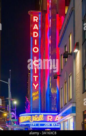 Usa, New York State, New York City, Manhattan, Radio City Hall Stockfoto