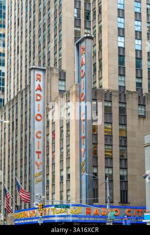 Usa, New York State, New York City, Manhattan, Radio City Hall Stockfoto