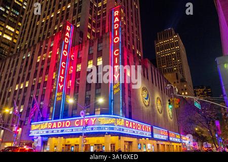 Usa, New York State, New York City, Manhattan, Radio City Hall Stockfoto