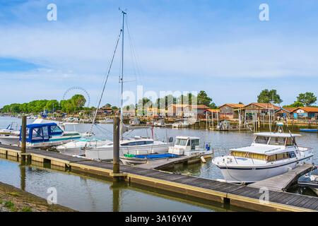 Frankreich, Gironde, La Teste-de-Buch, Tour du Bassin d'Arcachon, der Austernhafen von La Teste Stockfoto
