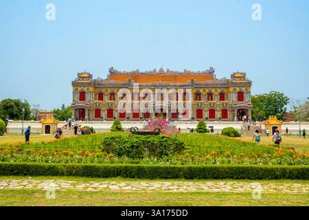 Vietnam, Zentrum, Provinz Thua Thien Hue, Hue, die Kaiserliche Stadt, die von der UNESCO zum Weltkulturerbe erklärt wurde, Gebäude aus dem 19. Jahrhundert ersetzt das königliche Schatzhaus (Phu Noi Vu) Stockfoto