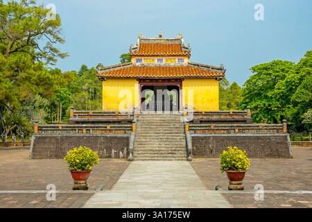 Vietnam, Zentrum, Provinz Thua Thien Hue, Hue, von der UNESCO zum Weltkulturerbe erklärt, Grab des Kaisers Minh Mang Stockfoto