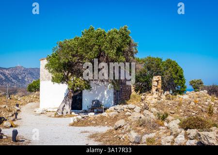 Kirche von Agia Paraskevi im Schloss Antimachia, Insel Kos, Griechenland Stockfoto