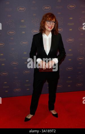 Schauspielerin Susan Sarandon nimmt am 11. Mai 2016 am Eröffnungsgala-Dinner während des 69. Jährlichen Filmfestivals von Cannes im Palais des Festivals in Cannes Teil Stockfoto