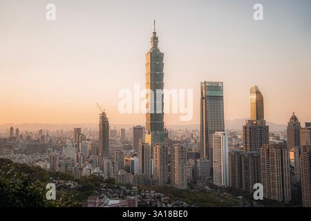 Taipeh Panorama Stockfoto