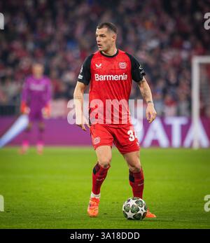 München, Deutschland. März 2025. Granit Xhaka (LEV) FC Bayern München - Bayer Leverkusen 05.03.2025 Copyright (nur für journalistische Zwecke) by : Stockfoto