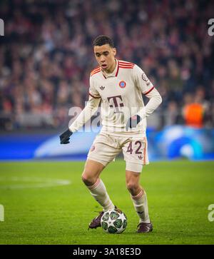 München, Deutschland. März 2025. Jamal Musiala (FCB) FC Bayern München - Bayer Leverkusen 05.03.2025 Copyright (nur für journalistische Zwecke) by : Stockfoto