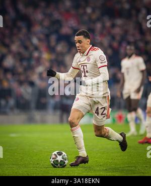 München, Deutschland. März 2025. Jamal Musiala (FCB) FC Bayern München - Bayer Leverkusen 05.03.2025 Copyright (nur für journalistische Zwecke) by : Stockfoto