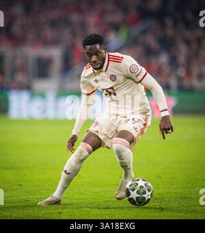 München, Deutschland. März 2025. Alphonso Davies (FCB) FC Bayern München - Bayer Leverkusen 05.03.2025 Copyright (nur für journalistische Zwecke) by Stockfoto