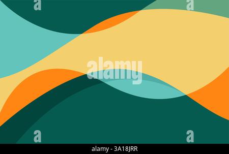 Minimaler geometrischer Hintergrund. Elemente mit fließender dynamischer Formenzusammensetzung Stock Vektor