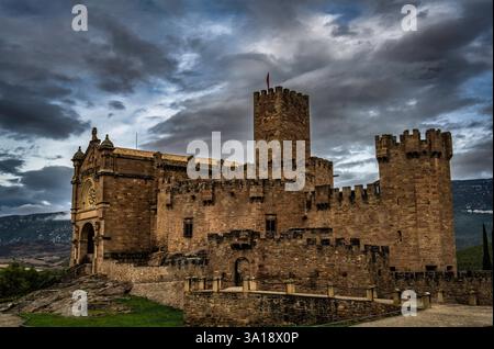 Schloss von Xavier (Castillo de Javier), Navarra, Spanien. Oktober 2021 Stockfoto