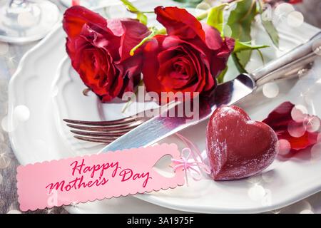Festlicher Ort für den Valentinstag Stockfoto