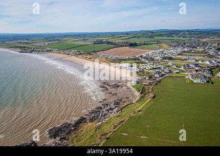 Blick Aus Der Vogelperspektive Über Clogherhead, County Louth Irland Stockfoto