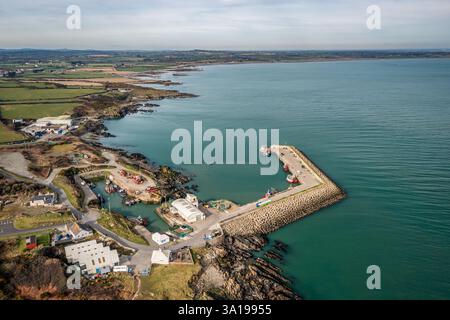 Blick Aus Der Vogelperspektive Über Clogherhead, Oriel Port, Louth Irland Stockfoto