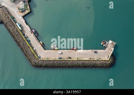 Blick Aus Der Vogelperspektive Über Clogherhead, Oriel Port, Louth Irland Stockfoto