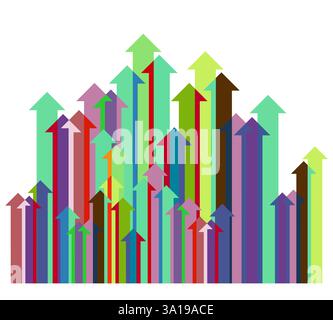 Pfeile nach oben, Abbildung Stockfoto