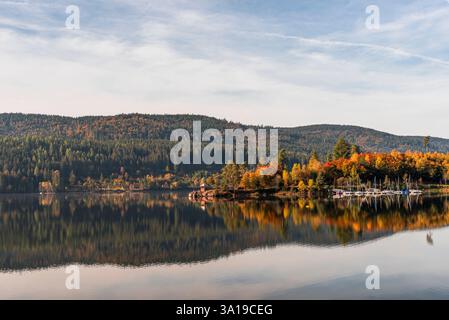 Herbststimmung am Schluchsee im Schwarzwald, Baden-Württemberg Stockfoto