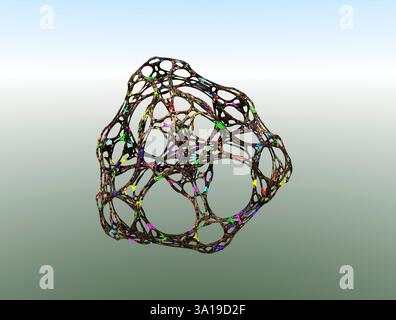 Abstrakte, farbenfrohe Faraktalbilder 3D-Rendering Stockfoto