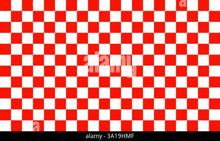 Nahtloses Karomuster mit Kästchen in Rot und weiß Stockfoto