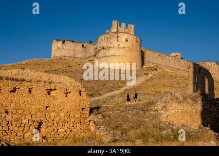 Burg aus dem 15. Jahrhundert, Berlanga de Duero, Soria, autonome Gemeinde Kastilien und León, Spanien, Europa Stockfoto