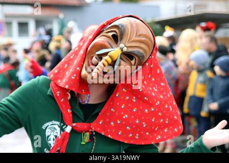 Große schwäbisch-alemannische Karnevalsparade Stockfoto