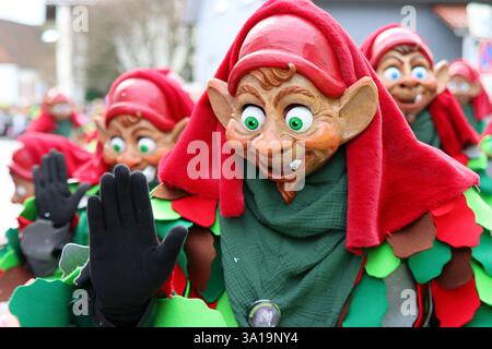 Große schwäbisch-alemannische Karnevalsparade Stockfoto
