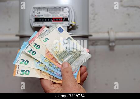 Der Gaspreis steigt weiter Stockfoto