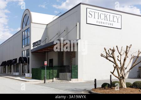 High Point, North Carolina-3. März 25: Stickley Furniture Market Showroom Building. Stockfoto