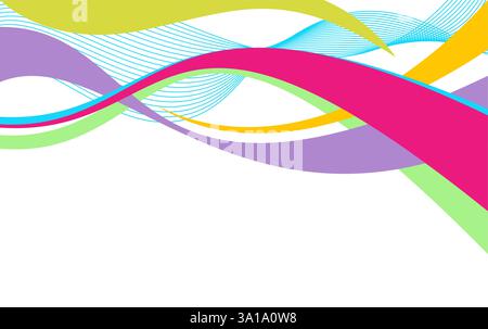 Farbenfroher Hintergrund mit modernen abstrakten Formen. Abstraktes Wellendesign Stock Vektor