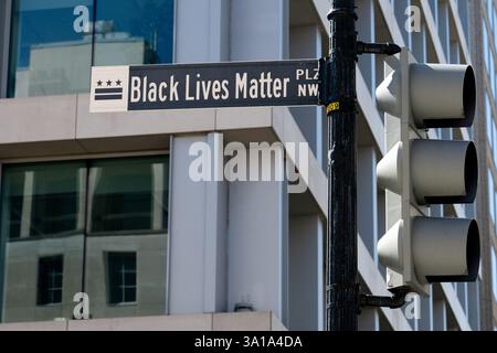 Washington, Usa. März 2025. The Black Lives Matter Plaza in Washington, DC am Freitag, 7. März 2025. Foto: Annabelle Gordon/UPI Credit: UPI/Alamy Live News Stockfoto