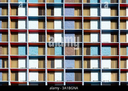 Bunte Hotelmauer in Las Vegas, Nevada, USA. Stockfoto