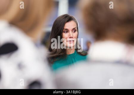 Königin Letizia von Spanien nimmt am 4. Februar 2025 an der institutionellen Veranstaltung zum Weltkrebstag 2025 im Rastro Espace in Madrid Teil. Mit: Königin Letizia von Spanien nimmt an der institutionellen Veranstaltung zum Weltkrebstag 2025 im Rastro Espace am 4. Februar 2025 in Madrid Teil. Wo: Madrid, Spanien Wann: 04. Februar 2025 Credit: Oscar Gonzalez/WENN Stockfoto