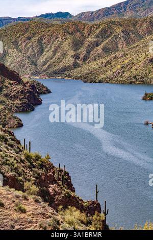Salt River, State Route 88, in der Nähe von Apache Junction, Arizona, USA Stockfoto