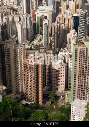 Hochhäuser in hongkong Stockfoto