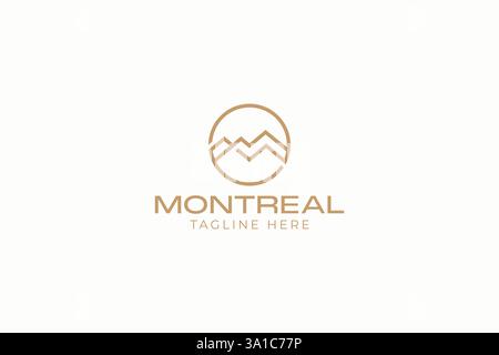 Abstrakter Financial Logo Buchstabe M, Berge und innovatives Konzept Design Brand Business Stock Vektor