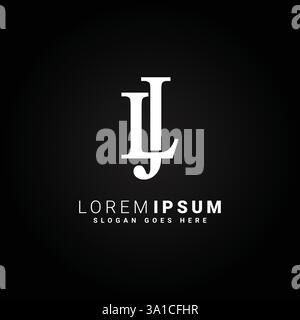 Abstrakter Buchstabe LJ oder JL Logo – Initial Monogramm Template für Alphabet L und J Stock Vektor