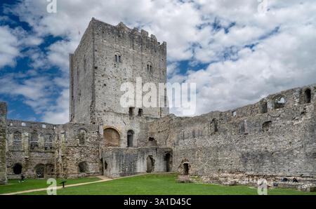 Portchester Castle - mittelalterliche Festung - Church Lane, Portchester, Fareham, Hampshire, England, UK Stockfoto