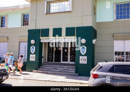 Januar Sonnenschein in George Town, den Cayman Islands Stockfoto