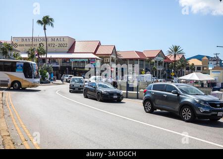 Januar Sonnenschein in George Town, den Cayman Islands Stockfoto