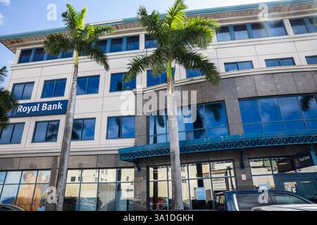 Januar Sonnenschein in George Town, den Cayman Islands Stockfoto