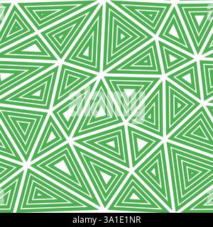 Dreieck formt den Hintergrund. Große Dreiecke. Mehrere sich wiederholende innere Dreiecke. Einfarbiger Farbstil. Wiederholbares Muster. Künstlerische Vektorfliesen. Stock Vektor