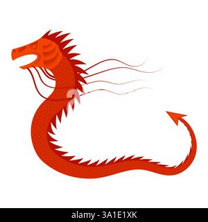 Chinesischer Folklore Drache passend zum chinesischen Neujahr. Stock Vektor