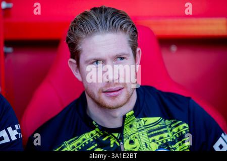 The City Ground, Nottingham, Großbritannien. März 2025. Premier League Football, Nottingham Forest gegen Manchester City; Manchester Citys Kevin de Bruyne Credit: Action Plus Sports/Alamy Live News Stockfoto