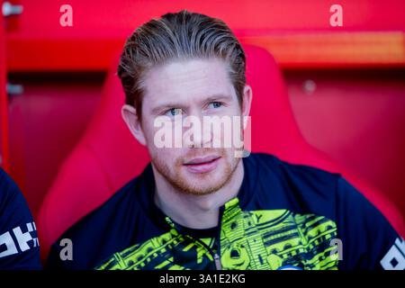 The City Ground, Nottingham, Großbritannien. März 2025. Premier League Football, Nottingham Forest gegen Manchester City; Manchester Citys Kevin de Bruyne Credit: Action Plus Sports/Alamy Live News Stockfoto