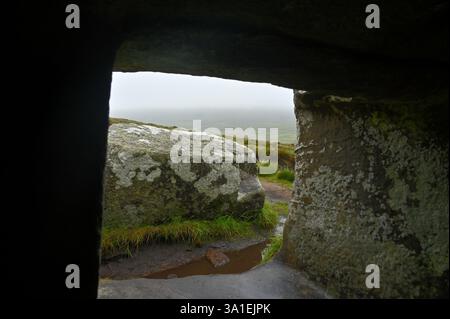 Dwarfie Stane, prähistorisches Grab aus dem Devon Old Red Sandstone auf Hoy, Orkney Islands Schottland Stockfoto